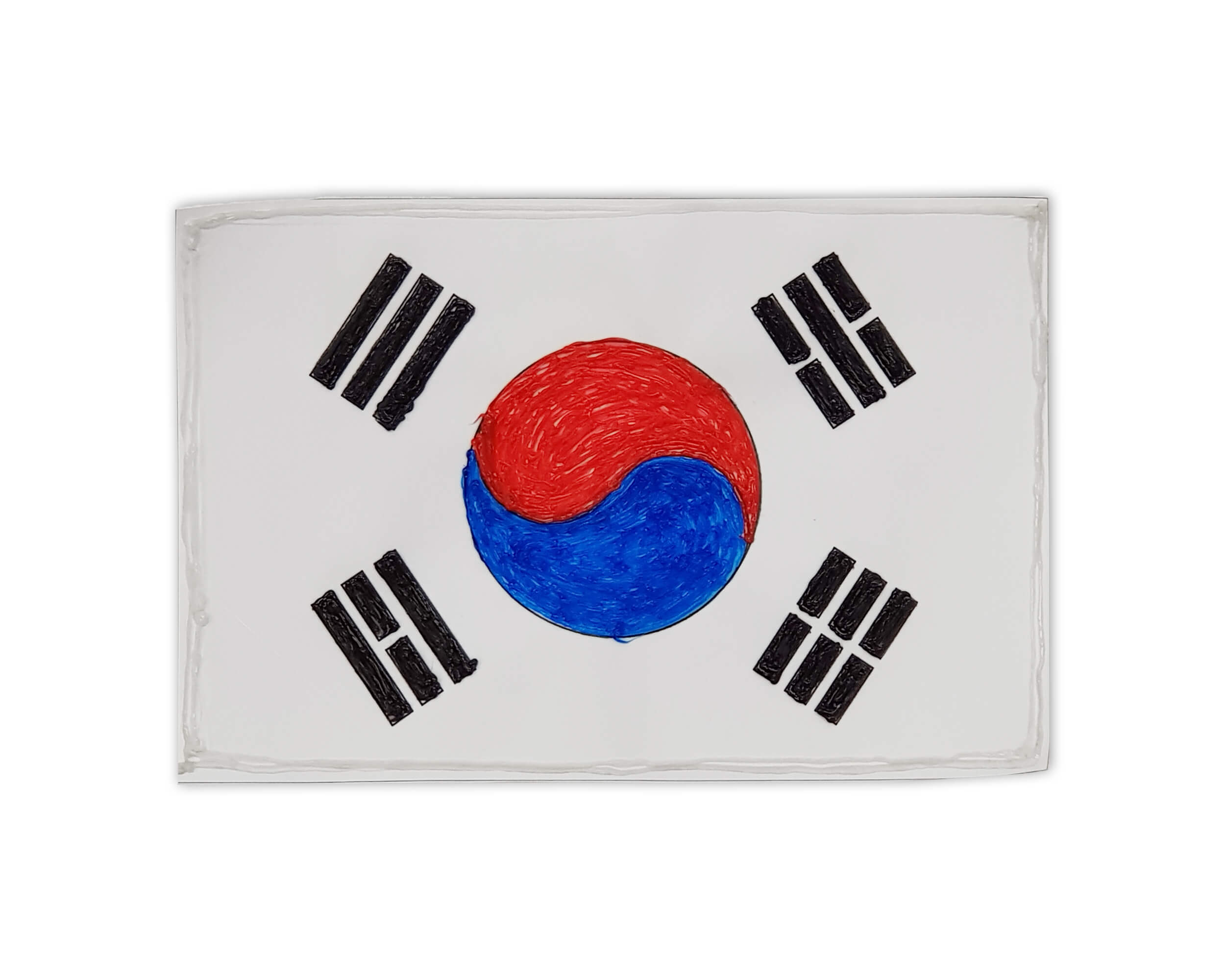 3D 펜으로 만든 태극기 모습