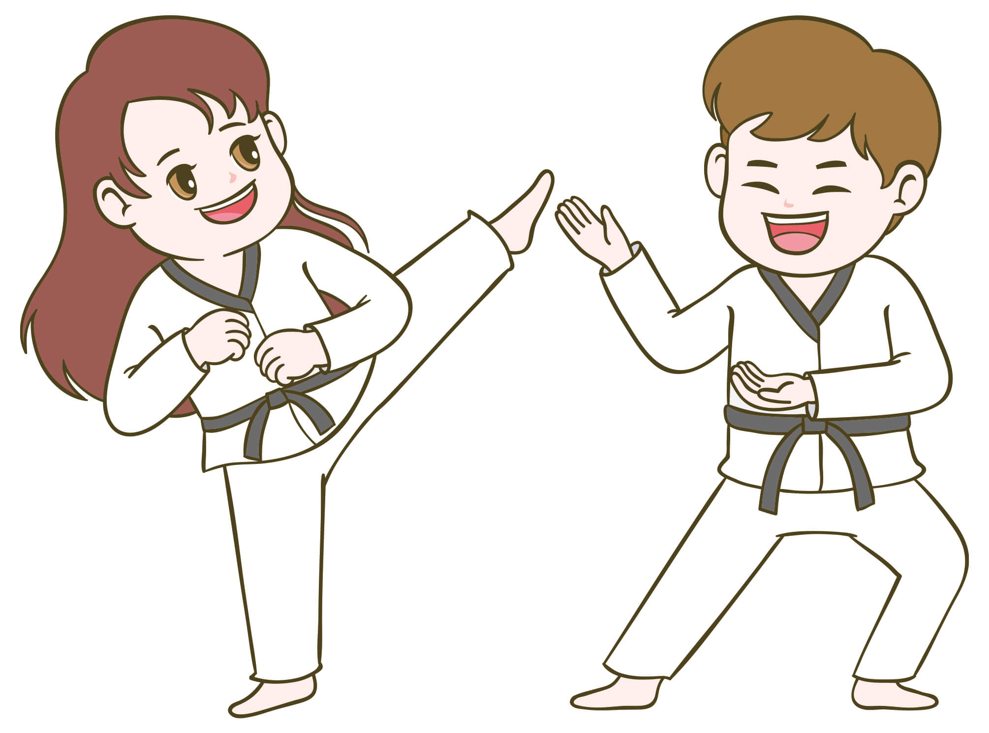 태권도 선수 도안