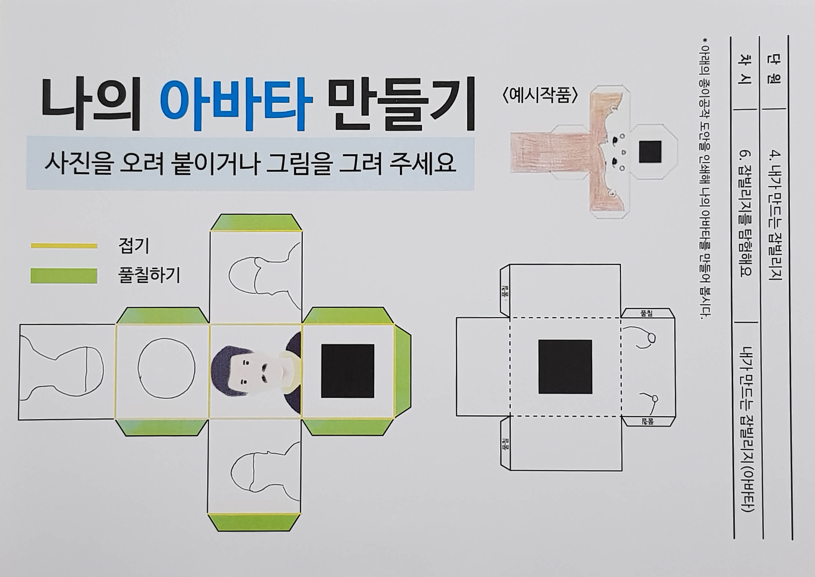 [활동지 6-1]에 그림을 그린 모습