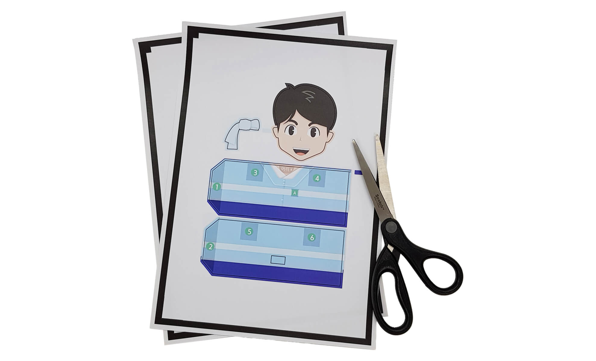 한복 남자 캐릭터 도안
